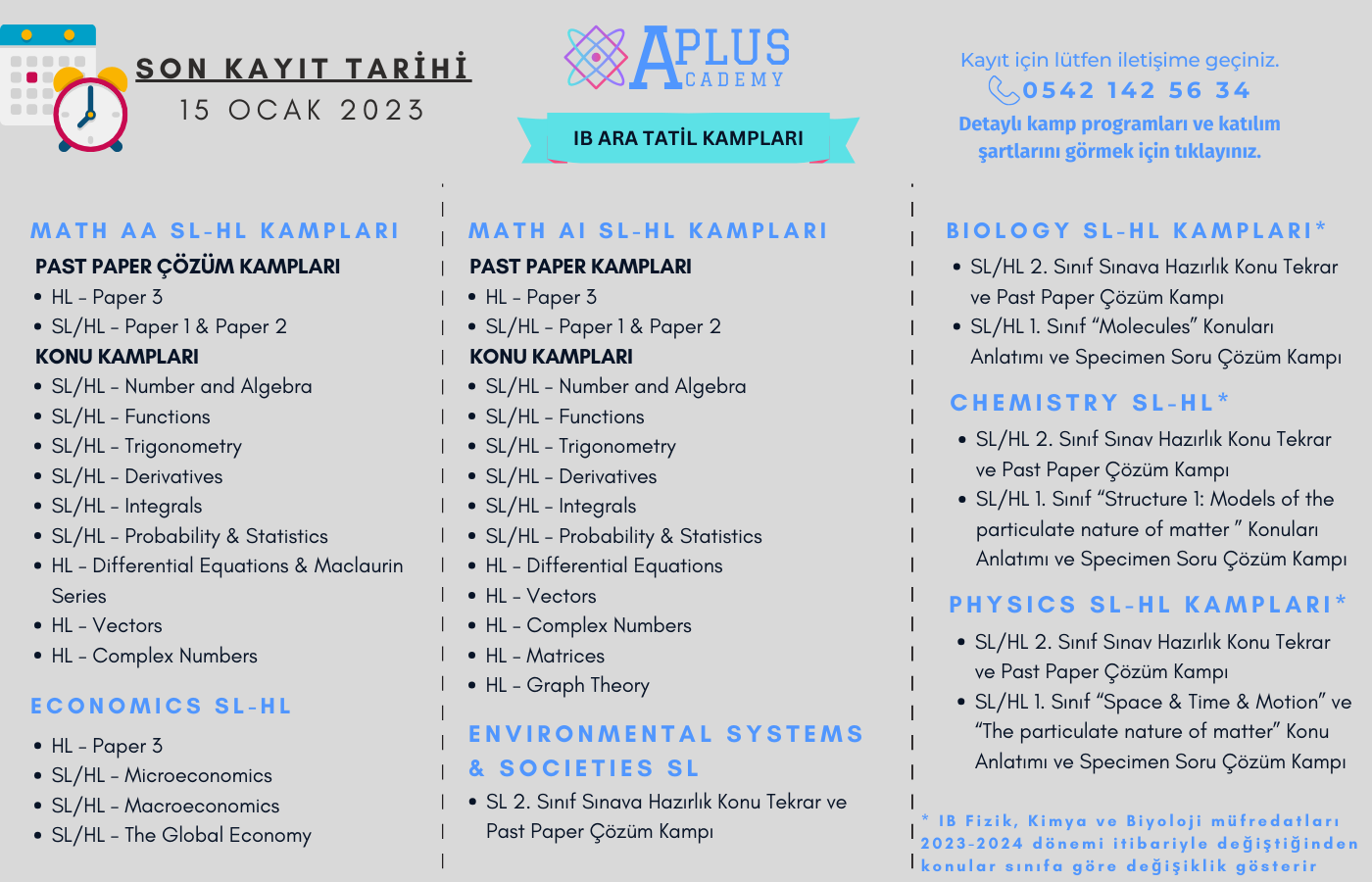 IB Kampı - IB Matematik Kampı